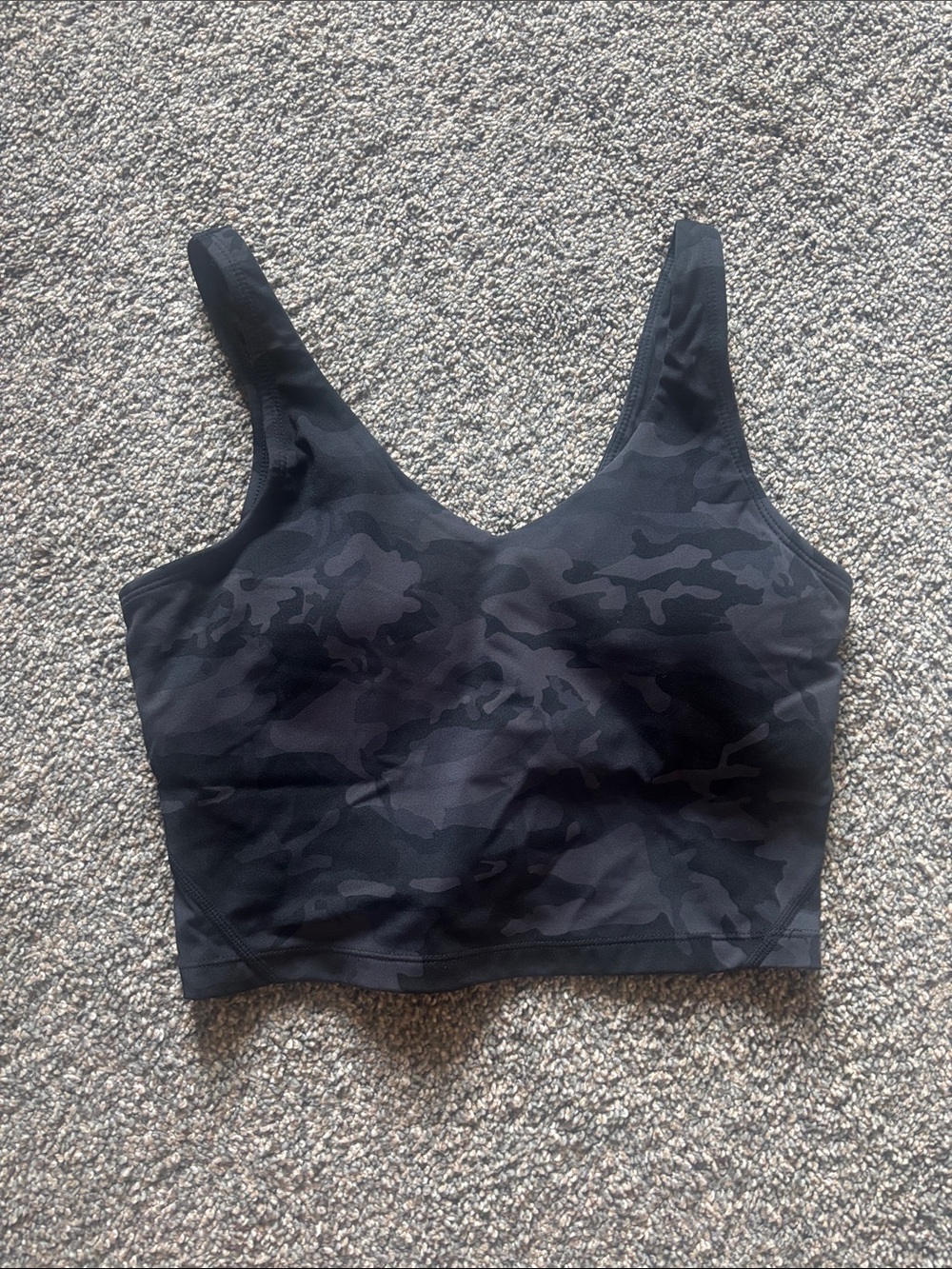 Seamless Camo cropped tank top - Black